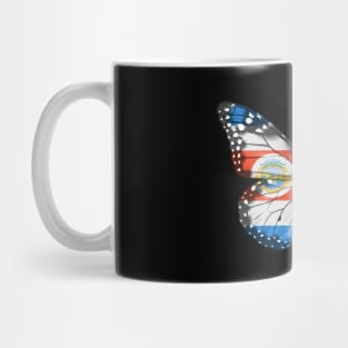 Costa Rican Flag  Butterfly - Gift for Costa Rican From Costa Rica Mug